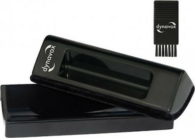 Dynavox Velvet Cleaning Puck + Nylon Brush Black