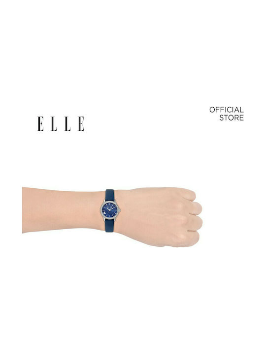 Elle Time & Jewelry Watch with Blue Leather Strap ELL21031