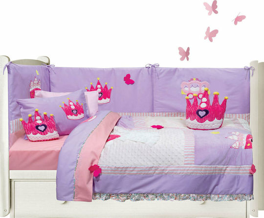 Das Home Princess 6398 Σετ Βρεφικό Κουβερλί Βαμβακερό Πολύχρωμο 110x150cm Das Home Princess 6398 Σετ Βρεφικό Κουβερλί Βαμβακερό Πολύχρωμο 110x150cm