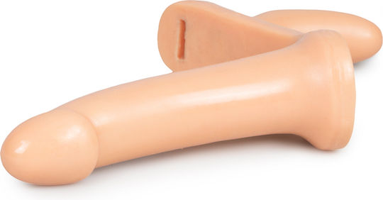 Strap U Plena II Double Penetration Adjustable Strap Οn Harness Harness με Διπλό Dildo 17cm στο χρώμα του δέρματος