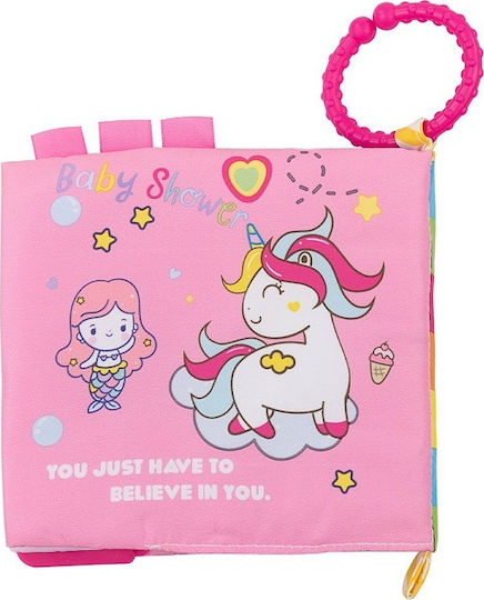 Kikka Boo Βιβλίο Δραστηριοτήτων Εκπαιδευτικό Happy Unicorn από Ύφασμα με Ήχους για Νεογέννητα