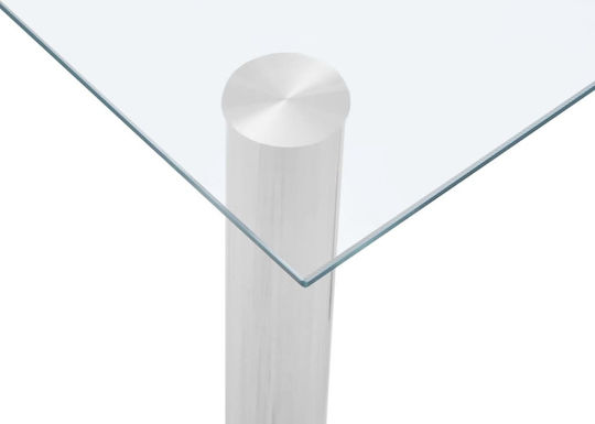 Tisch Speisesaal mit Glasoberfläche 120x60x75cm