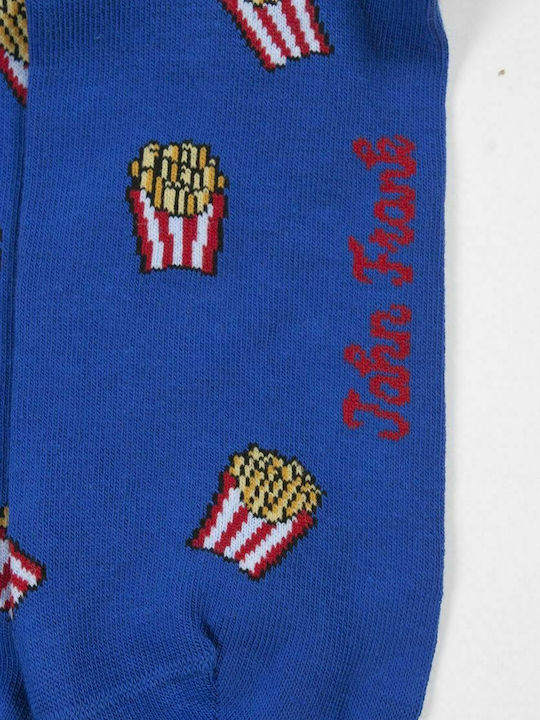 John Frank Popcorn Bărbați Șosete cu Model Multicolor 1Pachet