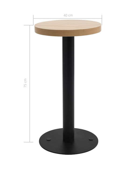 Round Table Kitchen Collapsible Wooden Open Café 40x40cm