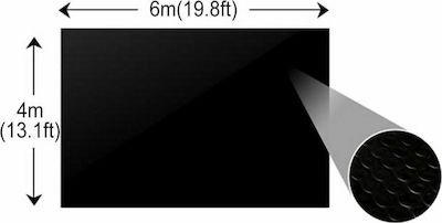 vidaXL Ηλιακό Παραλληλόγραμμο Προστατευτικό Κάλυμμα Πισίνας Μαύρο 600x400εκ.