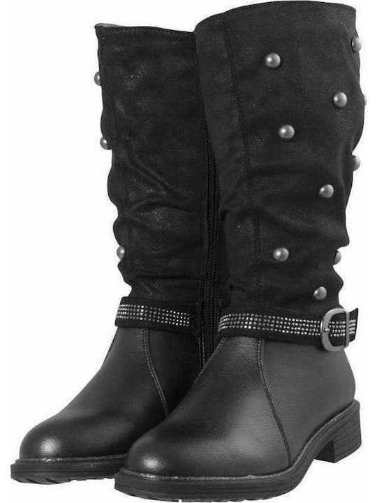 Kids Boots with Zipper Black