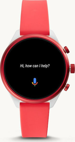 Fossil Sport 41mm Smartwatch με Παλμογράφο (Red)