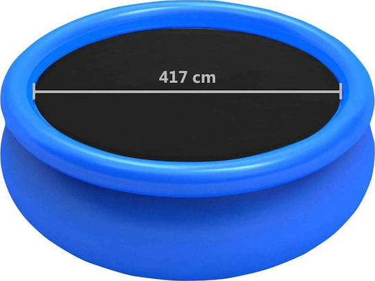 vidaXL Solar Runde Poolabdeckung Runde schwarze Poolabdeckung 417 cm aus Polyethylen Durchmesser 417cm 1Stück