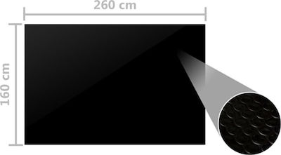 vidaXL Κάλυμμα Πισίνας Μαύρο 260x160 εκ. από Πολυαιθυλένιο