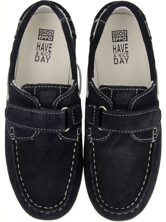 Suede Παιδικά Μοκασίνια με Σκρατς Navy Μπλε