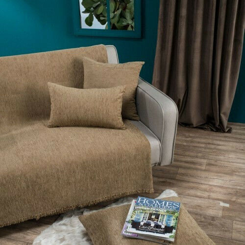 Teoran Solid Ριχτάρι Τριθέσιου Καναπέ Chenille 180x300εκ. 308 52010522