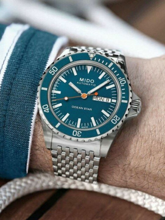 Mido Ocean Star Tribute 75th Anniversary Special Edition Three Hands Men's Watch 40.5mm Battery with Silver Metal Bracelet