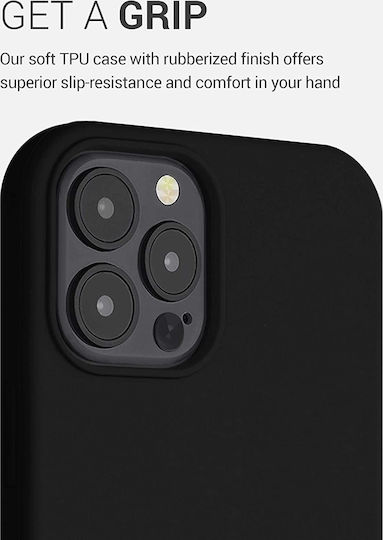 KWmobile Soft Flexible Rubber Back Cover Σιλικόνης Μαύρο (iPhone 12 Pro Max)