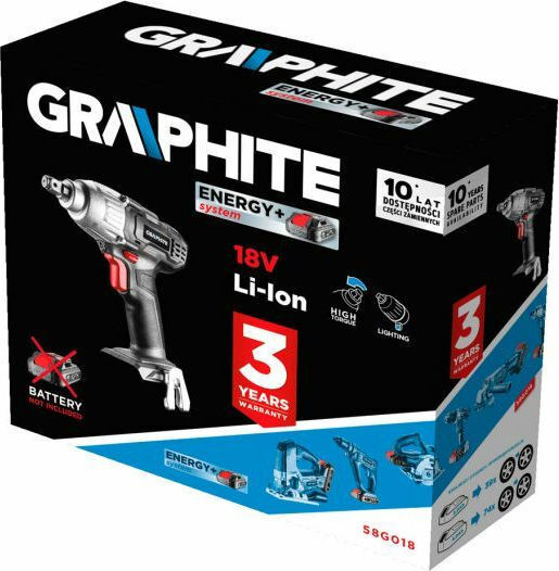 Graphite Energy Solo Μπουλονόκλειδο Μπαταρίας 18V Solo με Υποδοχή 1/2"