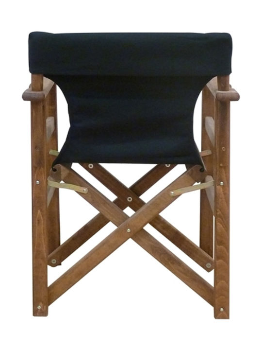 Director's Chair Wooden Torino Walnut - Black 59x51x85cm