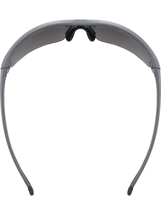 Uvex Sportstyle 215 Ανδρικά Γυαλιά Ηλίου με Γκρι Κοκκάλινο Σκελετό και Γκρι Φακό S5306175516