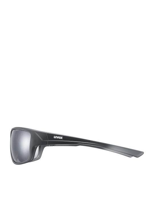 Uvex Sportstyle 230 Men's Sunglasses with Black Plastic Frame and Black Mirror Lens S5320692216
