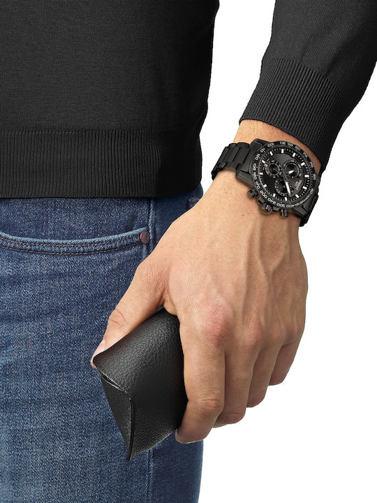 Tissot Supersport Uhr Batterie mit Metallarmband Tissot Supersport Uhr Batterie mit Metallarmband