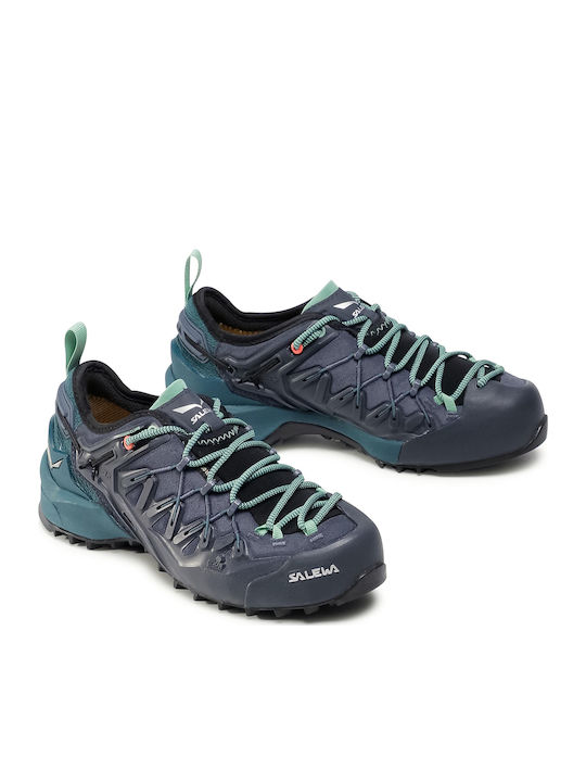 Salewa Wildfire Edge GTX Încălțăminte De Drumeție Pentru Femei Impermeabilă Cu Membrana Gore-Tex Albastră