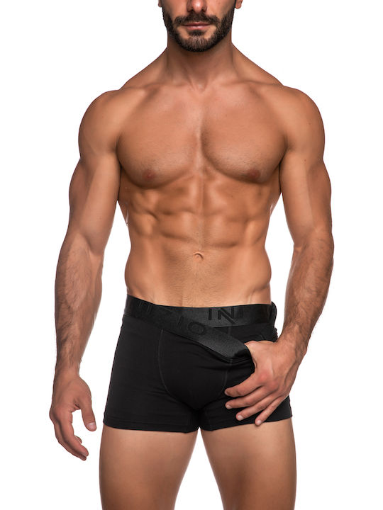 Inizio Men's Boxers Black 2Pack