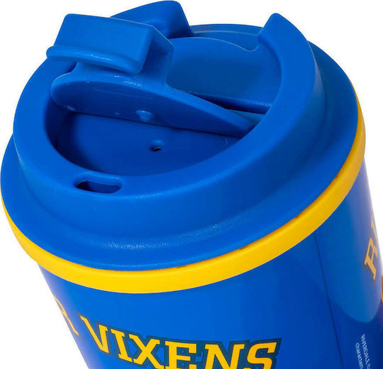 Blue Sky Studios Riverdale Screw Top Glass Thermos Stainless Steel BPA Free 450ml Blue with Mouthpiece