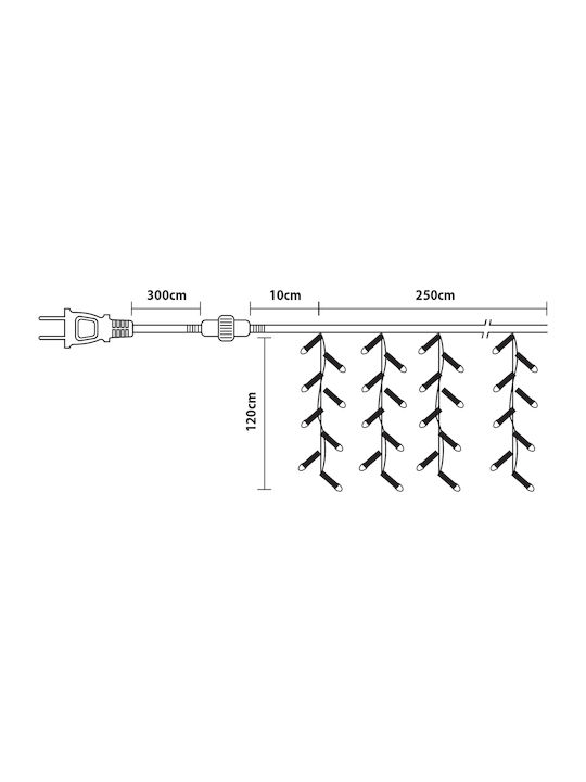 180 Luminite LED 2.5m. x 120buc Alb cald tip Perdea 180 Luminite LED 2.5m. x 120buc Alb cald tip Perdea