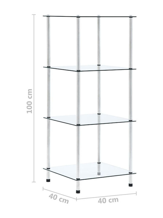 Transparent Bookcase 40x40x100cm
