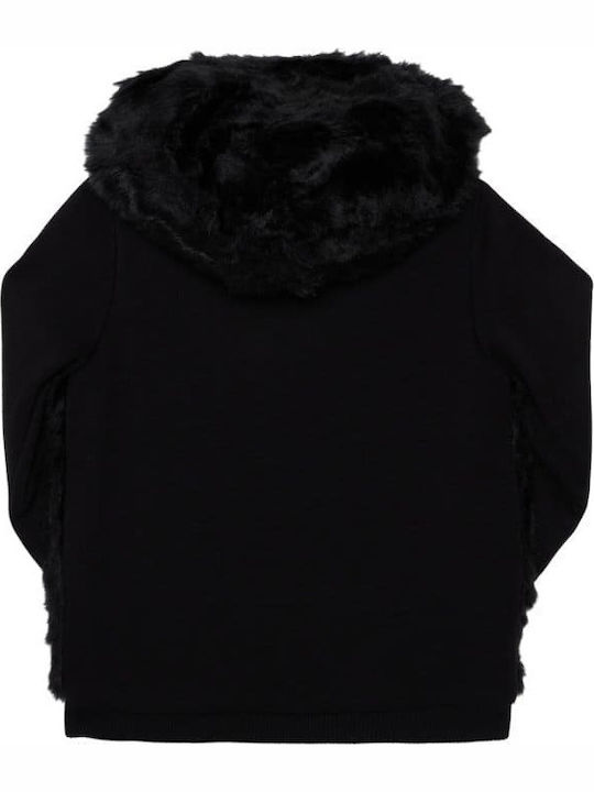 Kids Sweatshirt Cardigan with Hood Black Active
