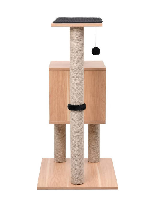 vidaXL Cat Scratching Post Cat Tree In Beige Colour 48x30x82 cm