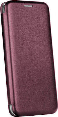 Forcell Elegance Synthetic Leather Book Burgundy (Galaxy A21s)