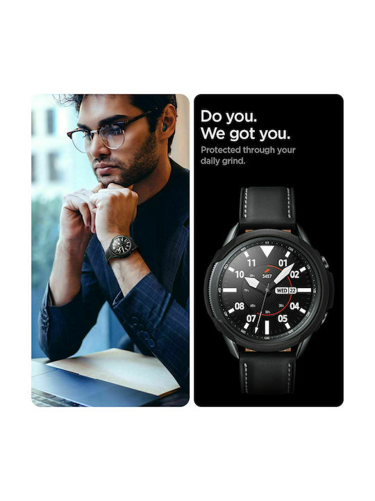 Spigen Liquid Air Case Carcasă de Silicon Negru mat pentru Galaxy Watch 3 45mm - Ceas Galaxy Watch 3 45mm