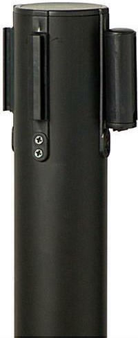 Next Systems Black Safety Barrier Post with 2m x 91cm Strap BBL-200