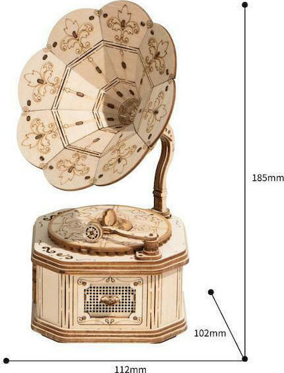 Robotime Wooden Construction Toy Gramophone Rolife for Children 14+ years old+ Years