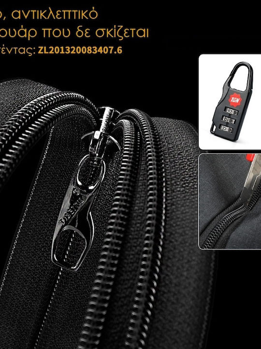 Tigernu T-B3399 Wasserdichte Rucksack Für Laptop 15.6 Mit USB-Anschluss In Schwarz Farbe