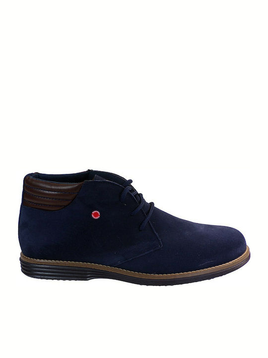 Robinson Men's Leather Boots Navy Blue