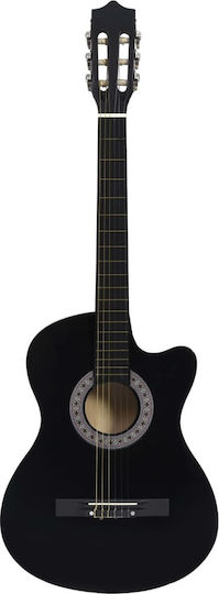 vidaXL Akustisch Gitarre Ausschnitt Schwarz