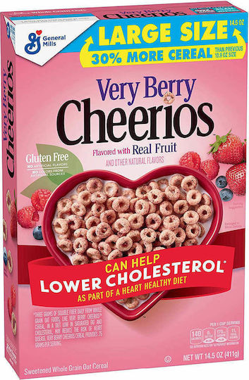 General Mills Зърнени храни Пълнозърнести Verry Berry Cheerios Пълнозърнест 411гр