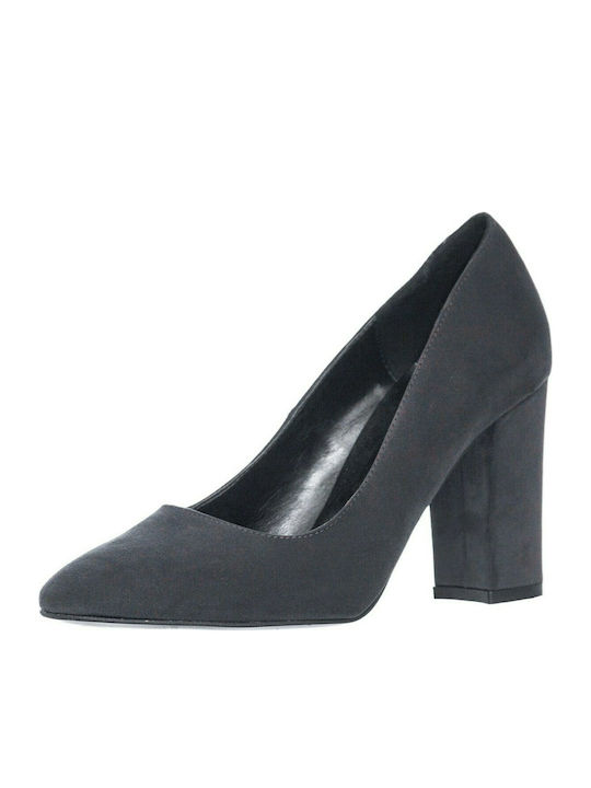 Pompe pentru femei F09-06532 Eco-Suede Grey Fashion Icon