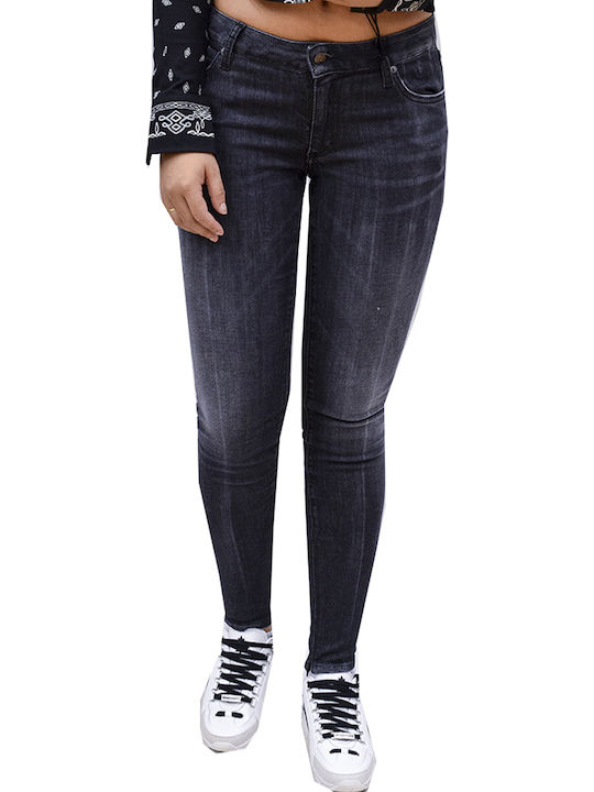 Twiggy Niedrig tailliert Damenjeans in Schlanker Passform Schwarz