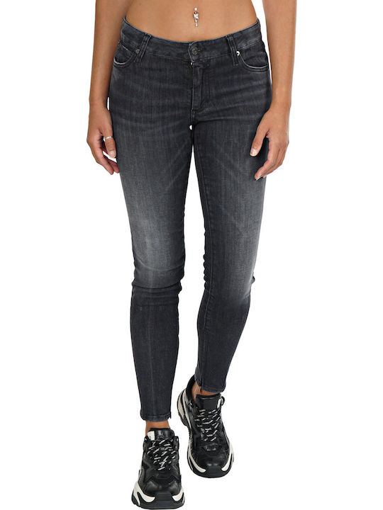 Twiggy Niedrig tailliert Damenjeans in Schlanker Passform Schwarz