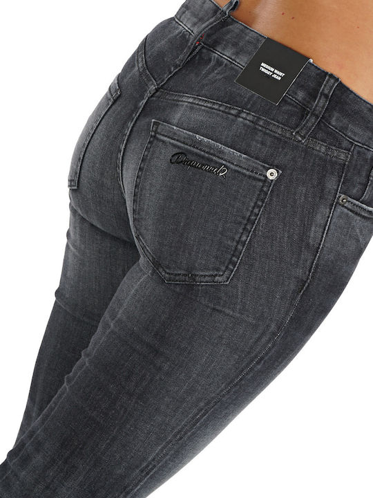 Twiggy Niedrig tailliert Damenjeans in Schlanker Passform Schwarz