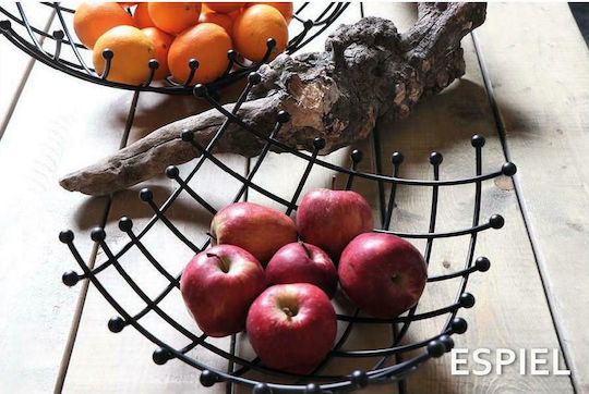 Espiel Fruitieră Metalic Negru 44.5x27x18buc Espiel Fruitieră Metalic Negru 44.5x27x18buc