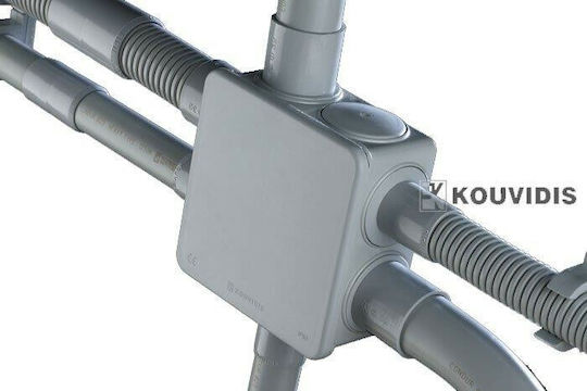 Kouvidis Surface-Mounted Electrical Box Branching IP55 in Gray Color 3020016