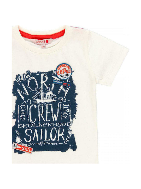 Boboli Sailor Crew Παιδικό T-shirt Λευκό