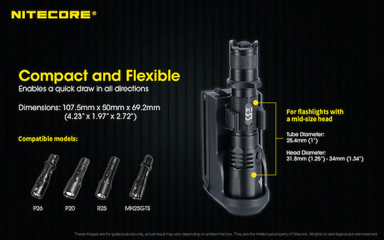 NiteCore NTH25 Flashlight Case Fakou