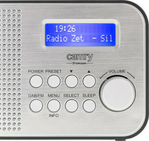 Camry CR-1179 Φορητό Ραδιόφωνο Επαναφορτιζόμενο DAB με USB Ασημί