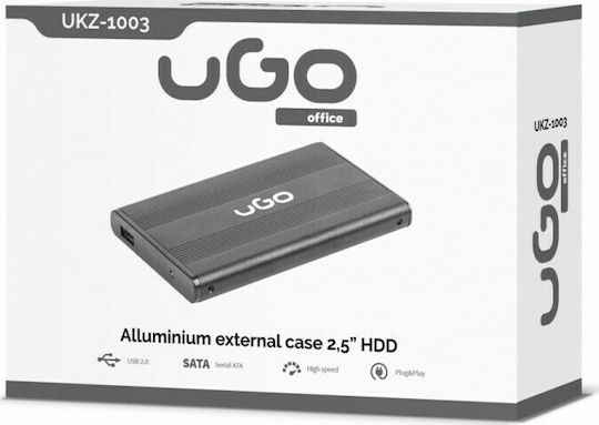 uGo Marapi S120 Case for Hard Drive 2.5" SATA III with Connection USB 2.0