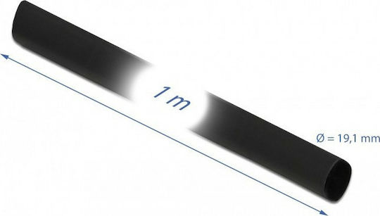 DeLock Heat-Shrink Tubing with Shrinkage Ratio 4:1 1m x 19.1mm Black Black 20662