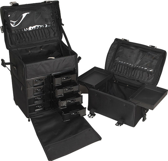 Kosmetikkoffer Räder Schwarz Professionell H42xW40xL30cm