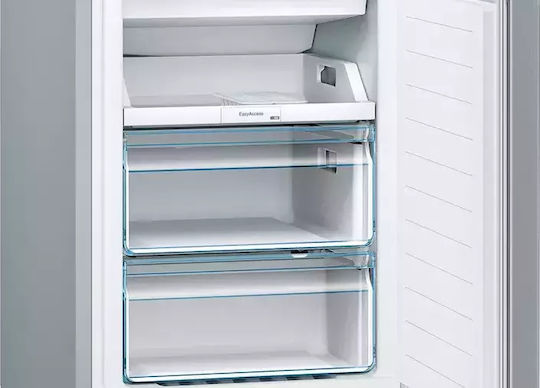 Bosch Ψυγειοκαταψύκτης 305lt Total NoFrost Υ186xΠ60xΒ66εκ. Metal Look KGN36NLEA